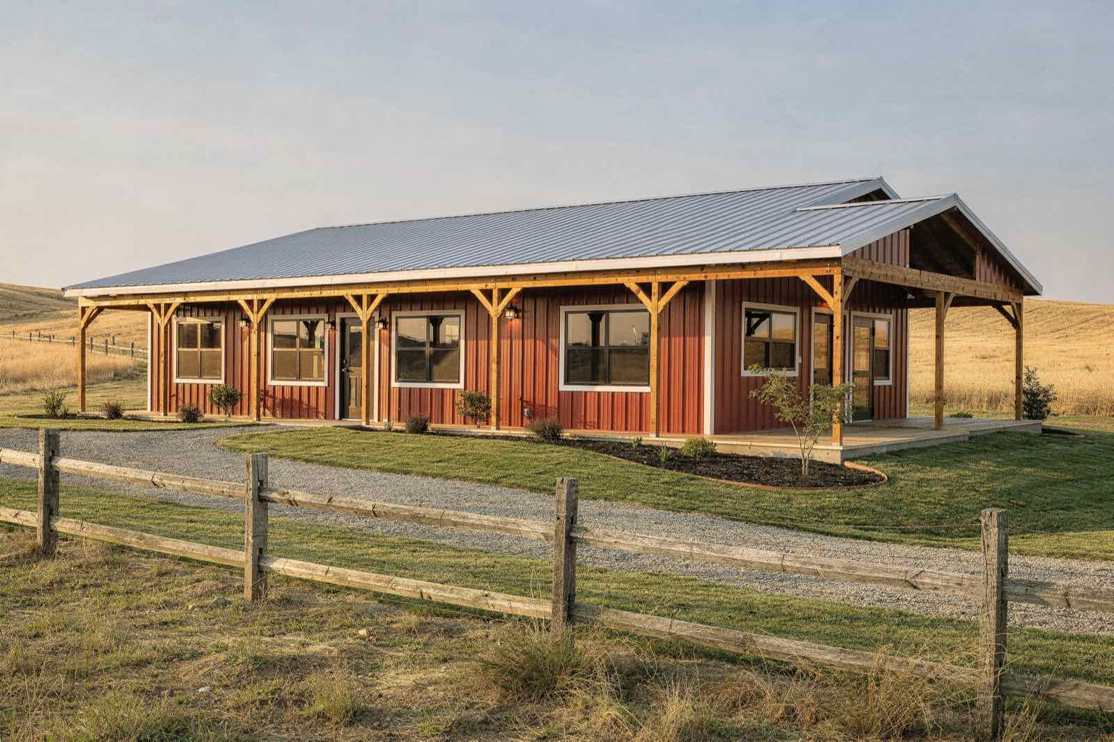Legacy Four barndominium, illustrative rendering