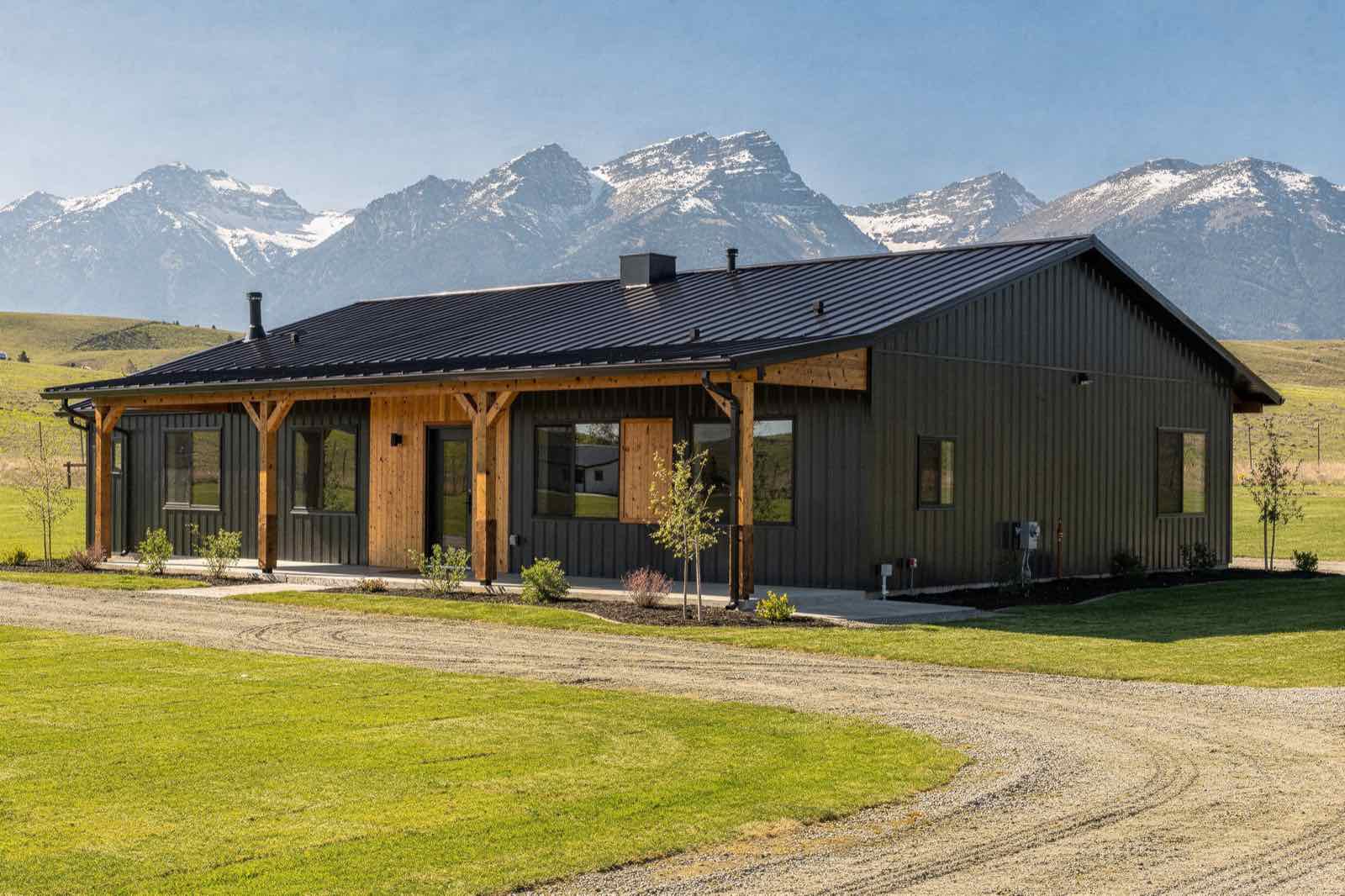 Longhouse barndominium, illustrative rendering